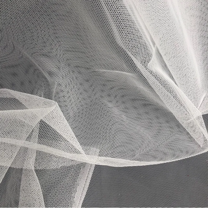 20D Lightweight Shiny 100%Polyester Raschel Tulle Mesh Fabric