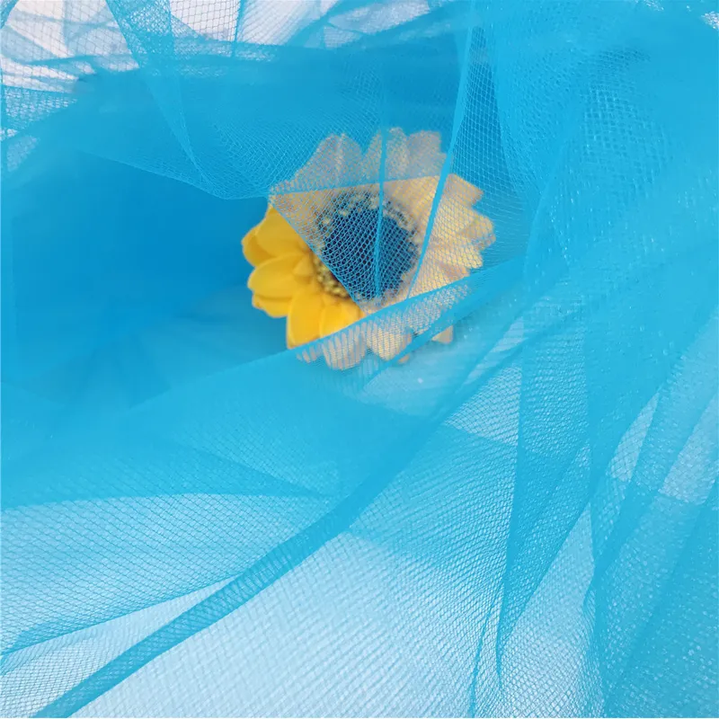12GSM 100% Polyester 300cm Diamond Illusion Tulle Fabric for Wedding