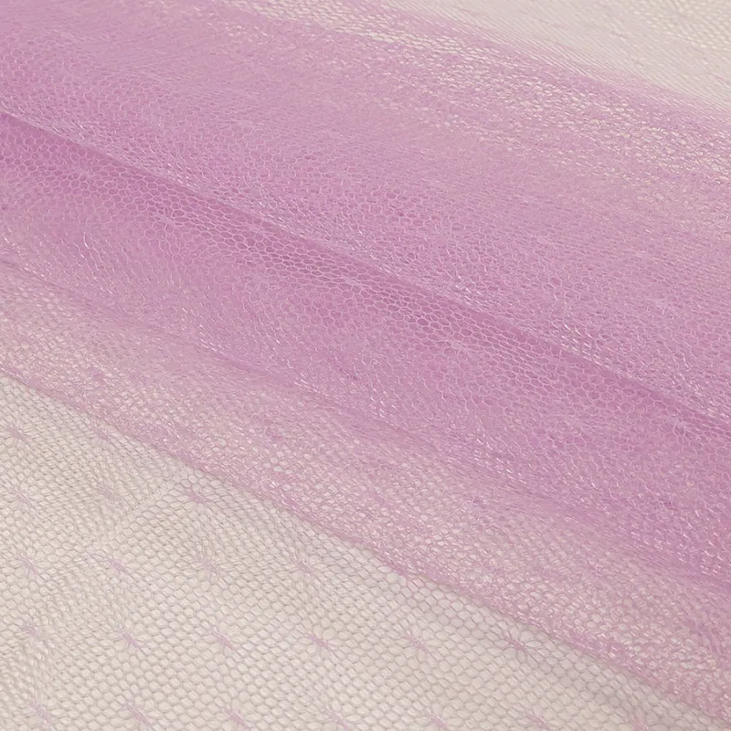100% Polyester Soft Point D'Esprit Swiss Dots Tulle Fabric For Dress