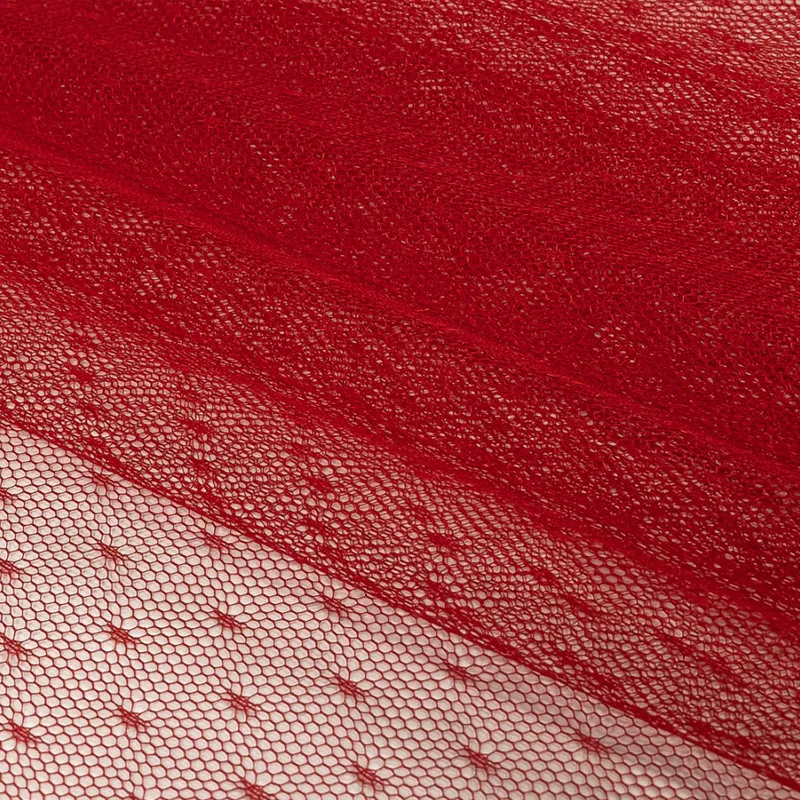 100% Polyester Soft Point D'Esprit Swiss Dots Tulle Fabric For Dress