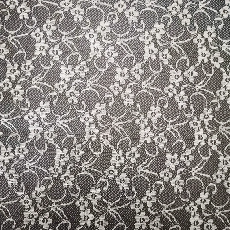 100% Polyester Floral Lace Tulle Fabric For Embroidery & Bridal Wear
