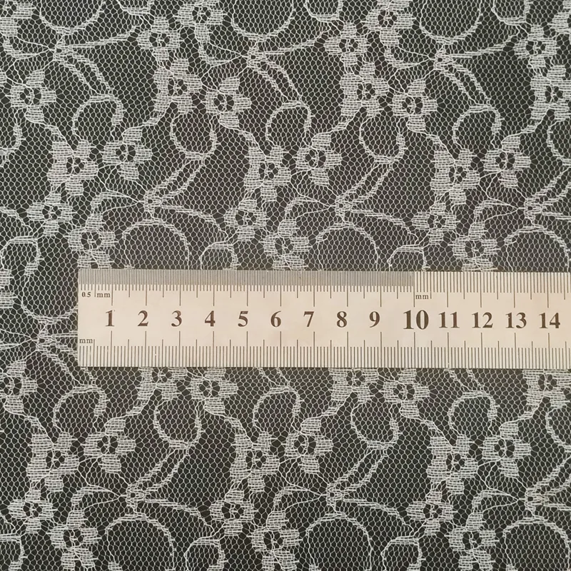 100% Polyester Floral Lace Tulle Fabric For Embroidery & Bridal Wear