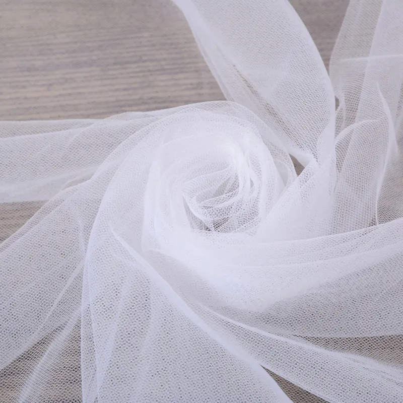 Premium 100% Nylon 20D Encrypted Swissnet Tulle Fabric for Bridal Dress