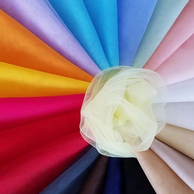 Premium 100% Nylon 20D Encrypted Swissnet Tulle Fabric for Bridal Dress