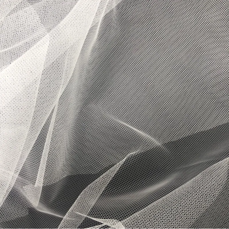 Ultra Lightweight 100% Nylon Soft Hexagonal Raschel Silk Tulle Fabric