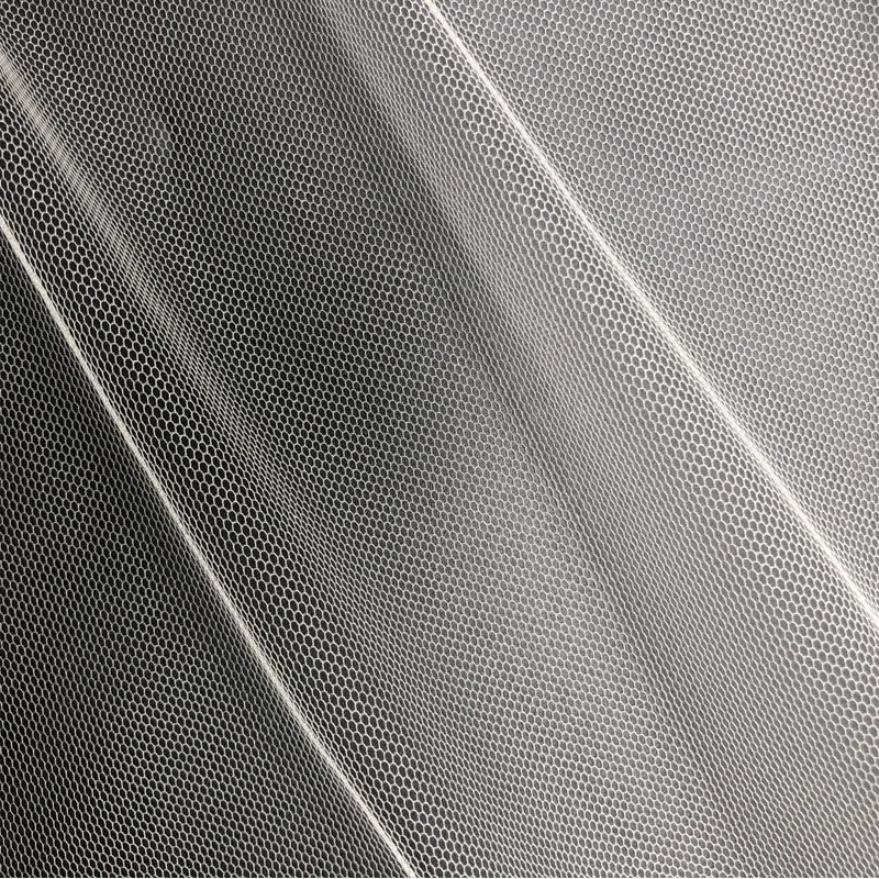 Ultra Lightweight 100% Nylon Soft Hexagonal Raschel Silk Tulle Fabric