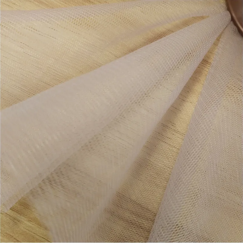 Ultra Soft 30D 100%Nylon Sheer Hexagon Tulle Mesh Fabric