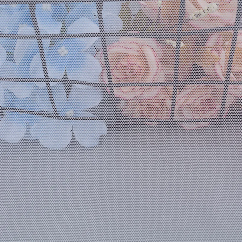 40D 100% Nylon High-Strength Hexagon Raschel Tulle Mesh Fabric For Embroiedery