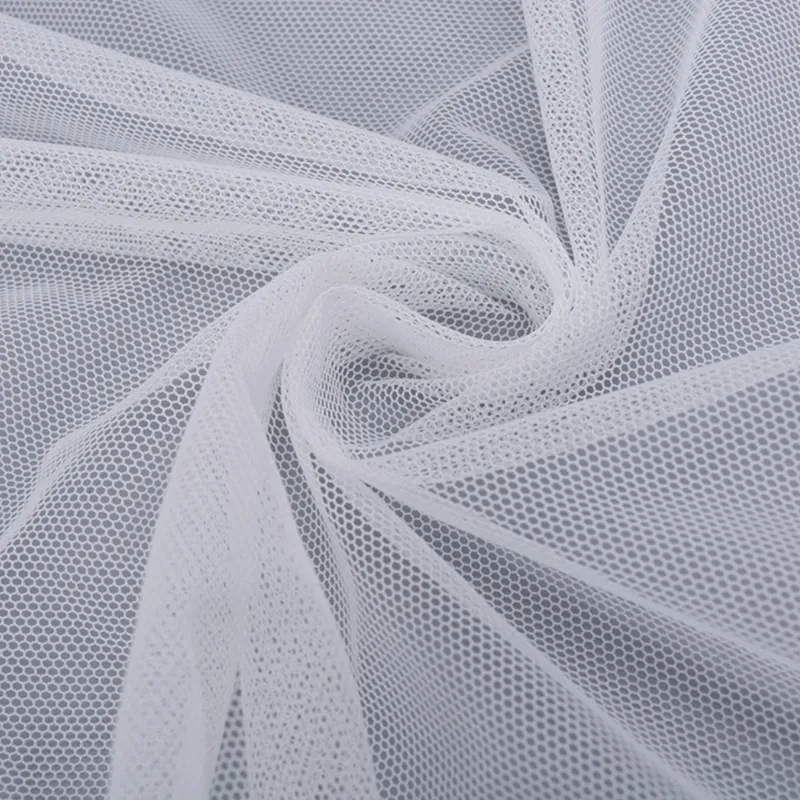 ftt201240D 100% Nylon High Strength Hexagon Raschel Tulle Mesh Fabric For Embroiedery1 nylon tulle fabric cost