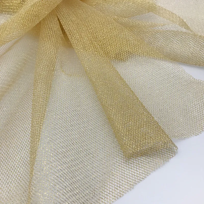Light-weight Luxurious Metallic Tulle Fabric