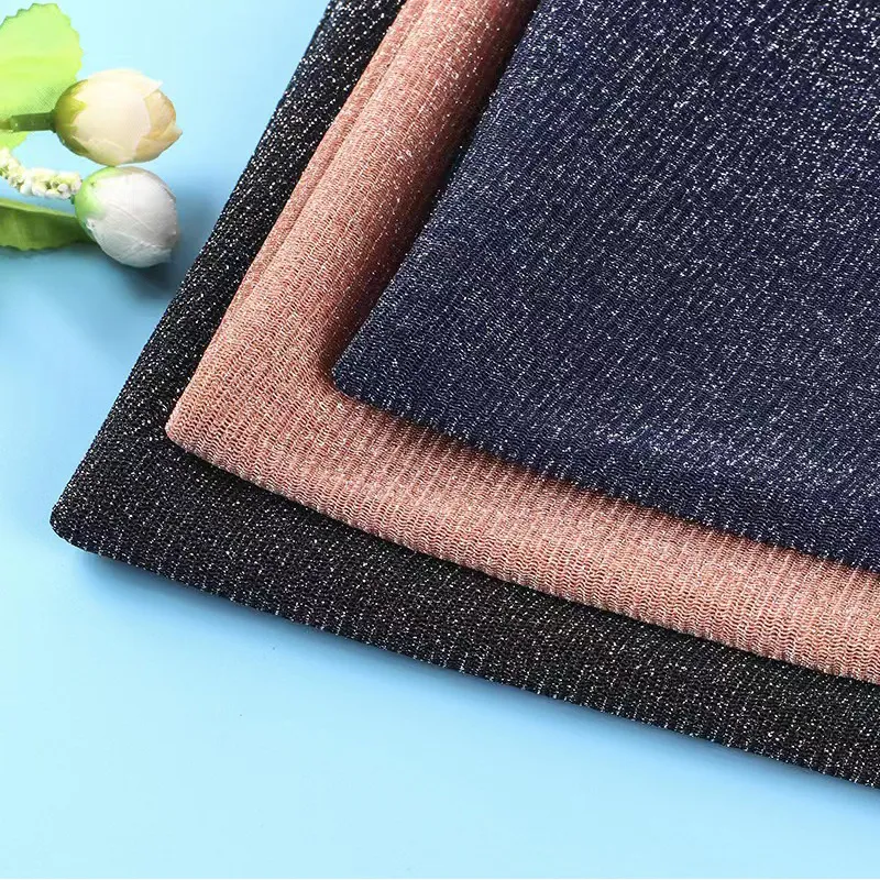 94%Nylon 6%Metallic Power Stretch Mesh Tulle Fabric