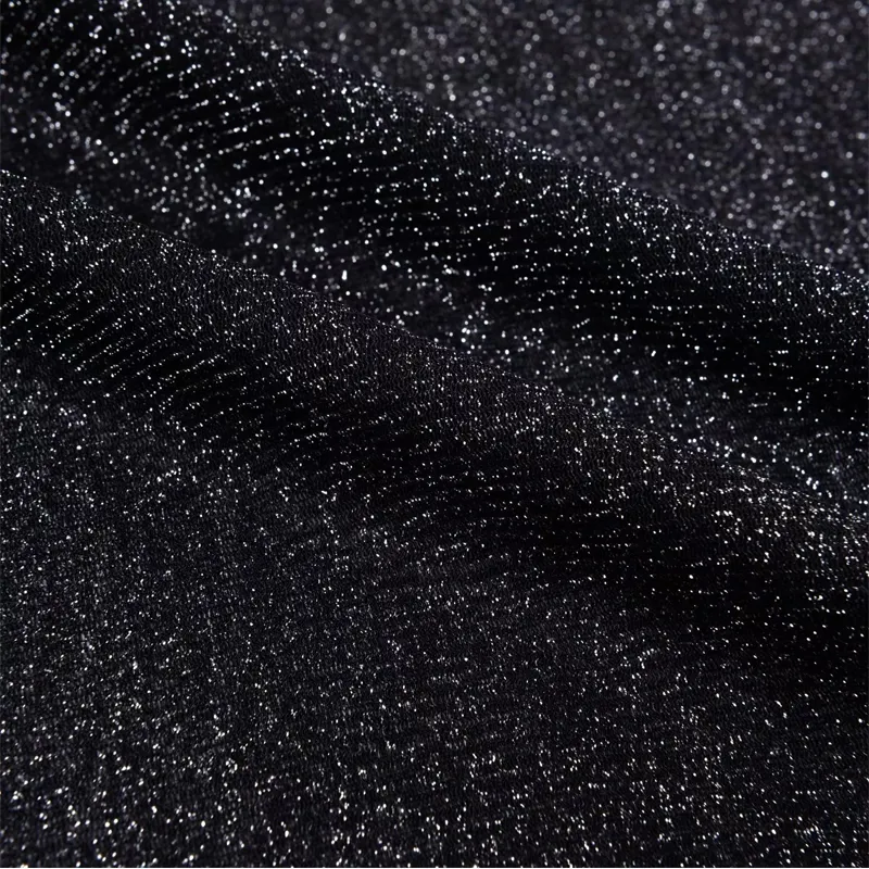 94%Nylon 6%Metallic Power Stretch Mesh Tulle Fabric