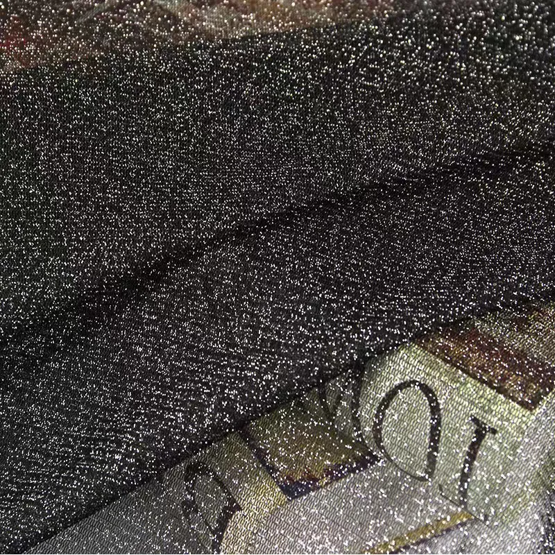 94%Nylon 6%Metallic Power Stretch Mesh Tulle Fabric
