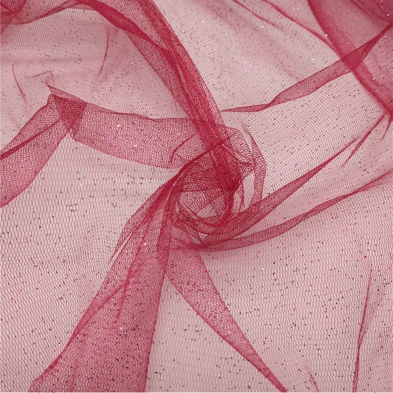 Sparkle Glitter Shiny Mesh Tulle Fabric For Wedding Veils