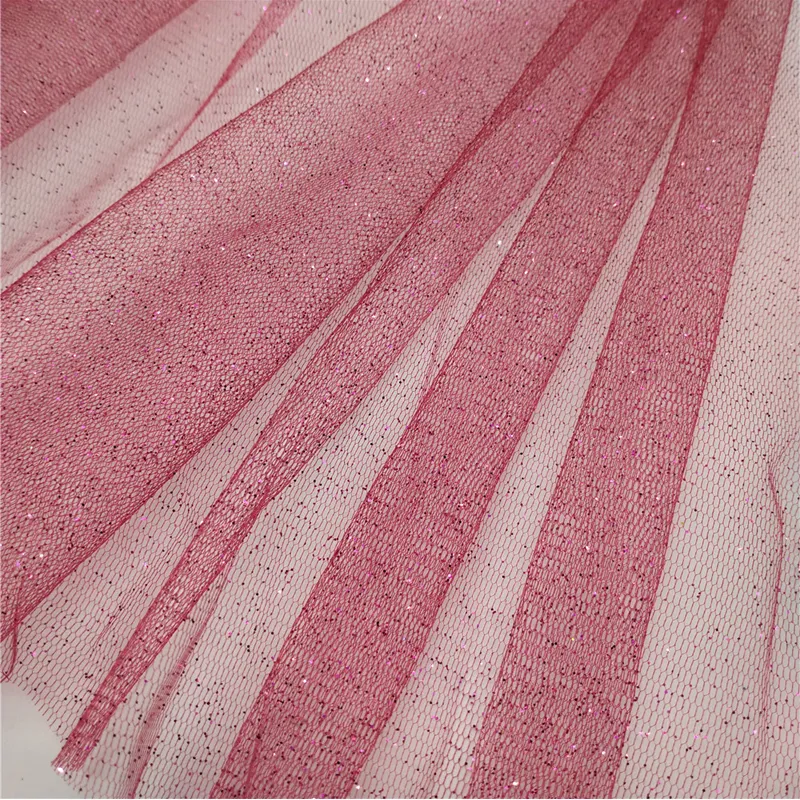 Sparkle Glitter Shiny Mesh Tulle Fabric For Wedding Veils