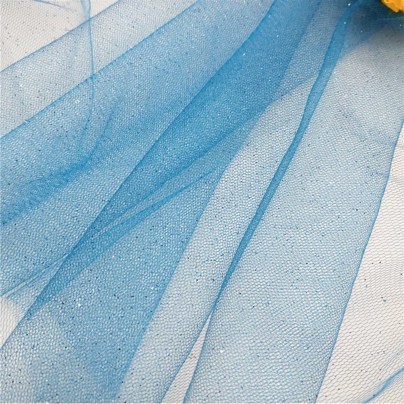 Sparkle Glitter Shiny Mesh Tulle Fabric For Wedding Veils