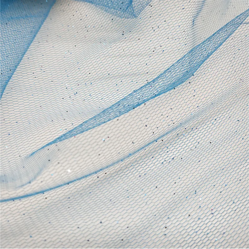 Sparkle Glitter Shiny Mesh Tulle Fabric For Wedding Veils