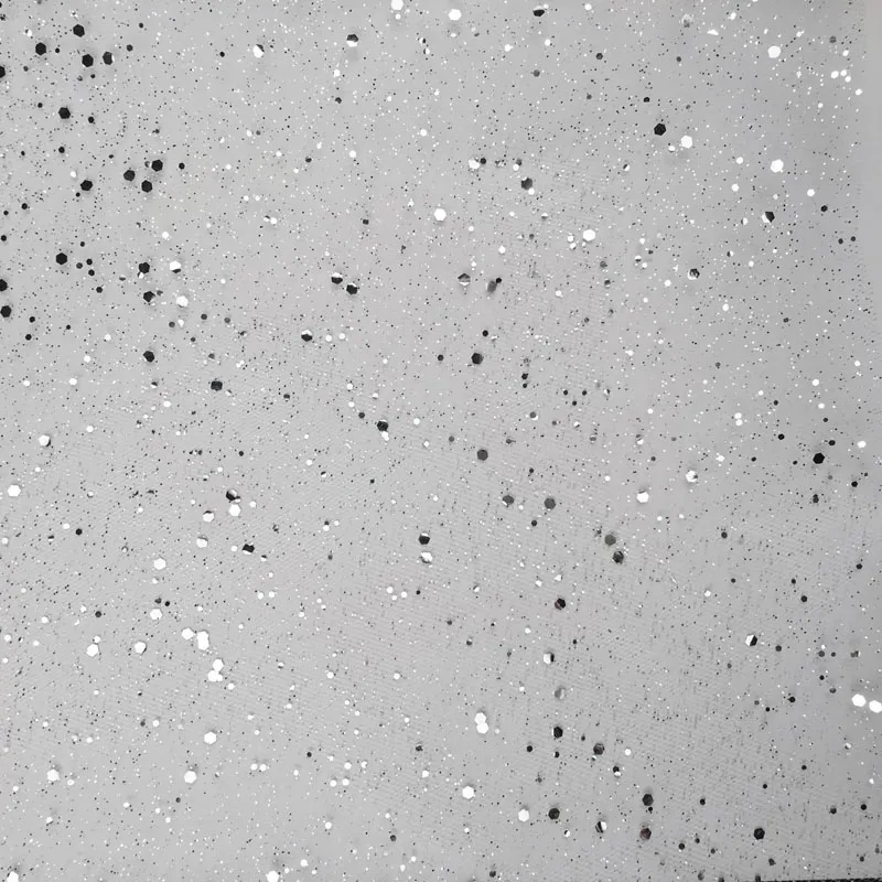 100% Polyester Glitter Chunky Confetti Swiss Tulle Fabric