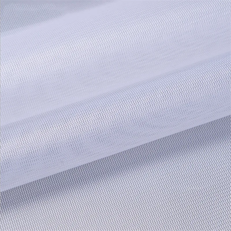 Premium Polyester Durable Breathable Double-line Wavy Plain Tricto Mesh Fabric For Laundry Bag