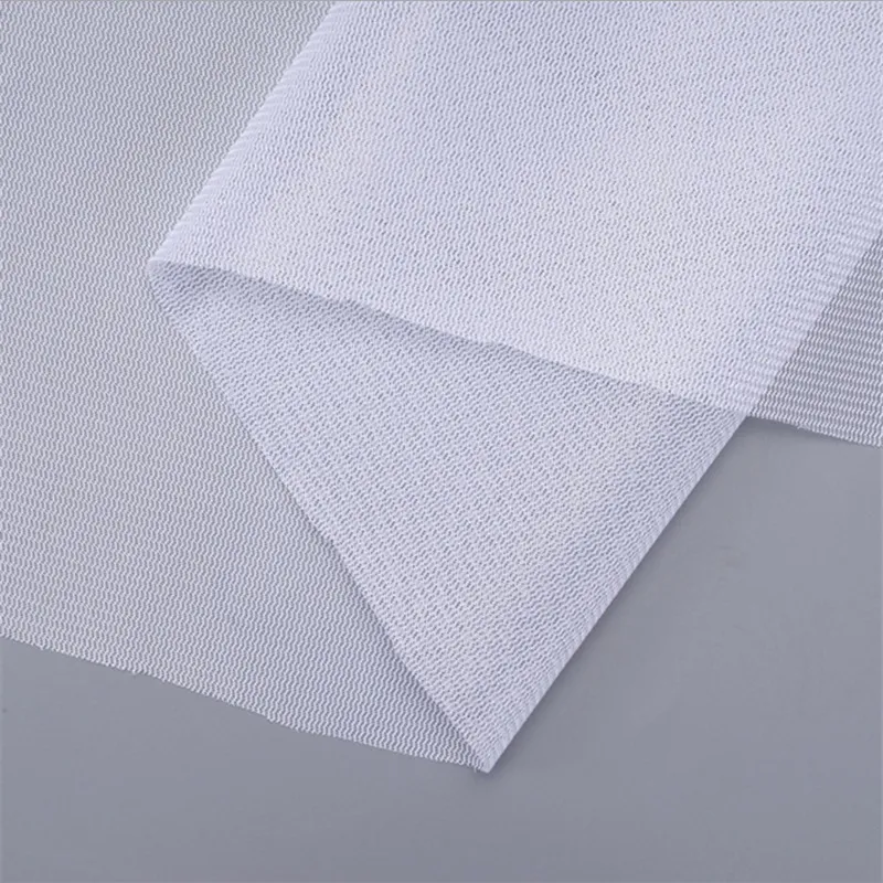 Premium Polyester Durable Breathable Double-line Wavy Plain Tricto Mesh Fabric For Laundry Bag