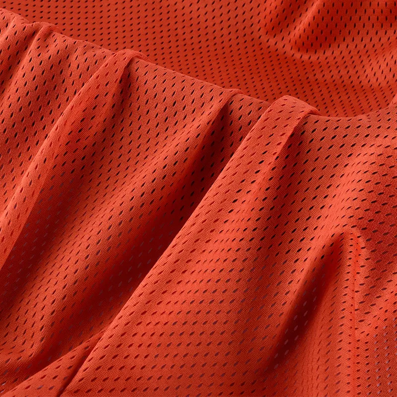 Quick-Dry Polyester Breathable Vertical Eyelet Sports Jersey Mesh Fabric for Basketball, Football, Team Uniforms