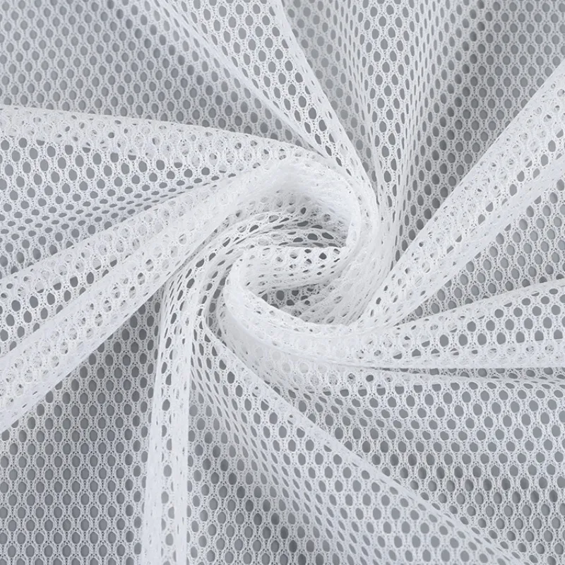 Breathable Lightweight Polyester Round Mesh Knit Fabric