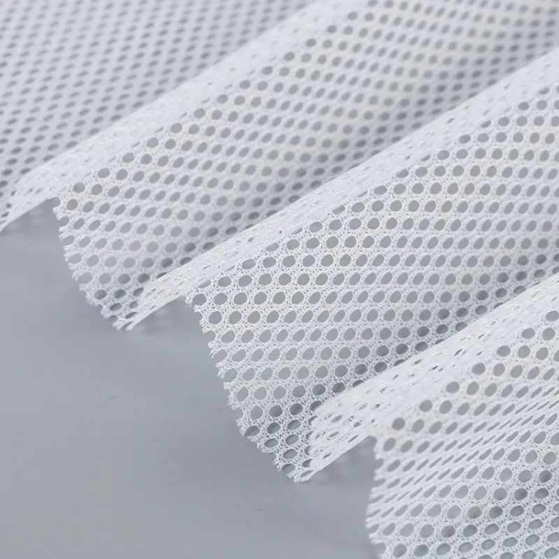 Breathable Lightweight Polyester Round Mesh Knit Fabric