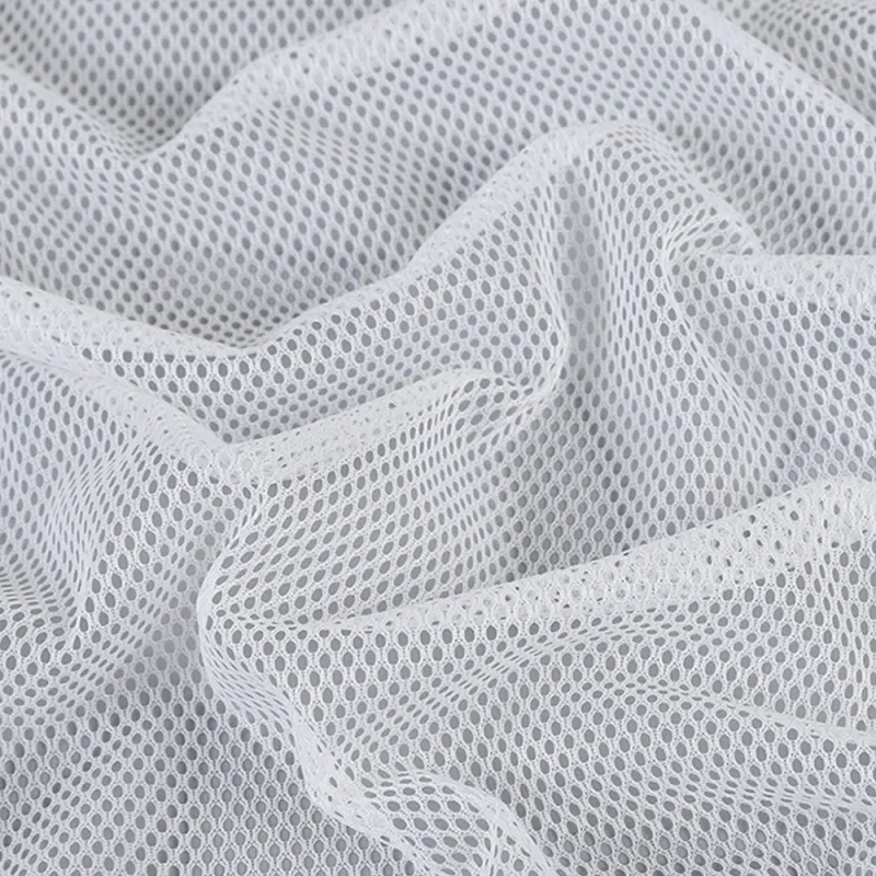 Breathable Lightweight Polyester Round Mesh Knit Fabric
