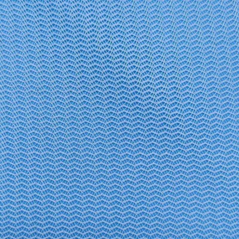Durable 100% Polyester Breathable Wave Pattern Tricot Mesh Fabric