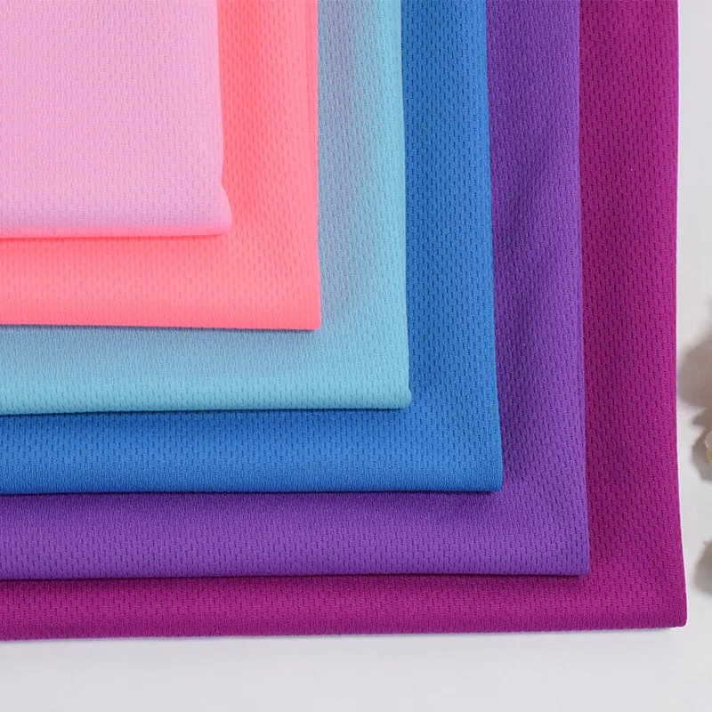 Breathable Moisture-wicking 100% Polyester Birdeye Mesh Fabric for Sportswear