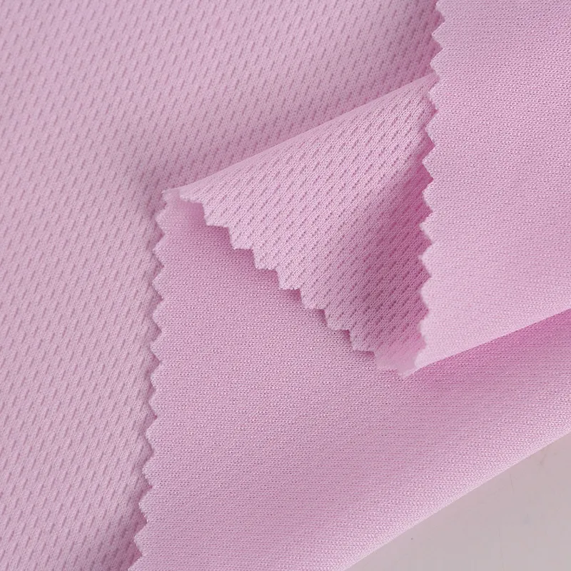 Breathable Moisture-wicking 100% Polyester Birdeye Mesh Fabric for Sportswear