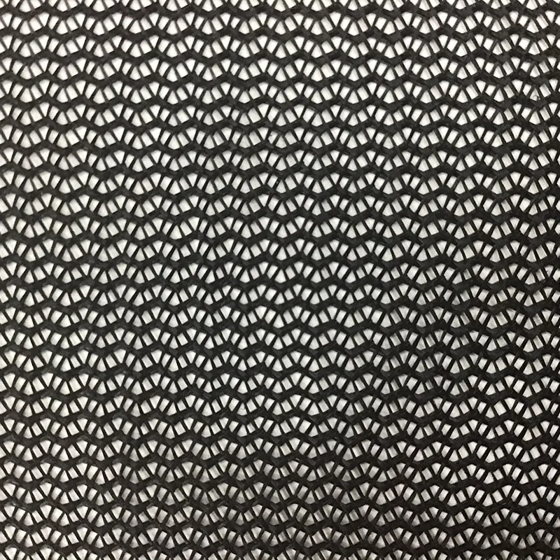 Durable Breathable Polyester Wave Warp Knitted Mesh Fabric