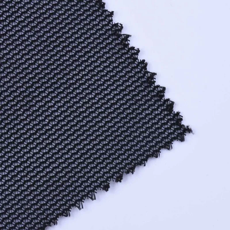 Durable Breathable Polyester Wave Warp Knitted Mesh Fabric