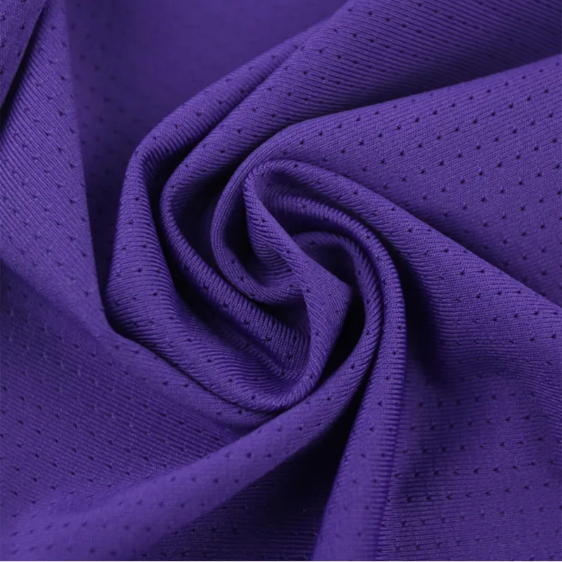 Breathable Quick-Dry Pin Hole Knit Mesh Sports Fabric for Running, Gym Wear