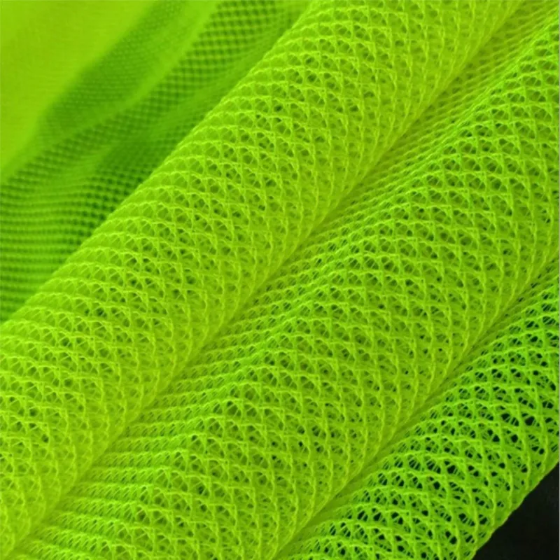 100% Polyester High Visibility Mesh Fabric For Safety Vest