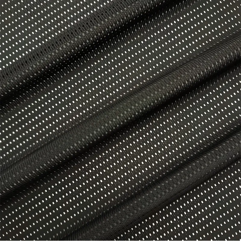 90% Polyester 10% Spandex Vertical Rectangular Eyelet Breathable Quick-Dry Performance Netting Mesh Fabric for Athletic Jerseys & Sportswear