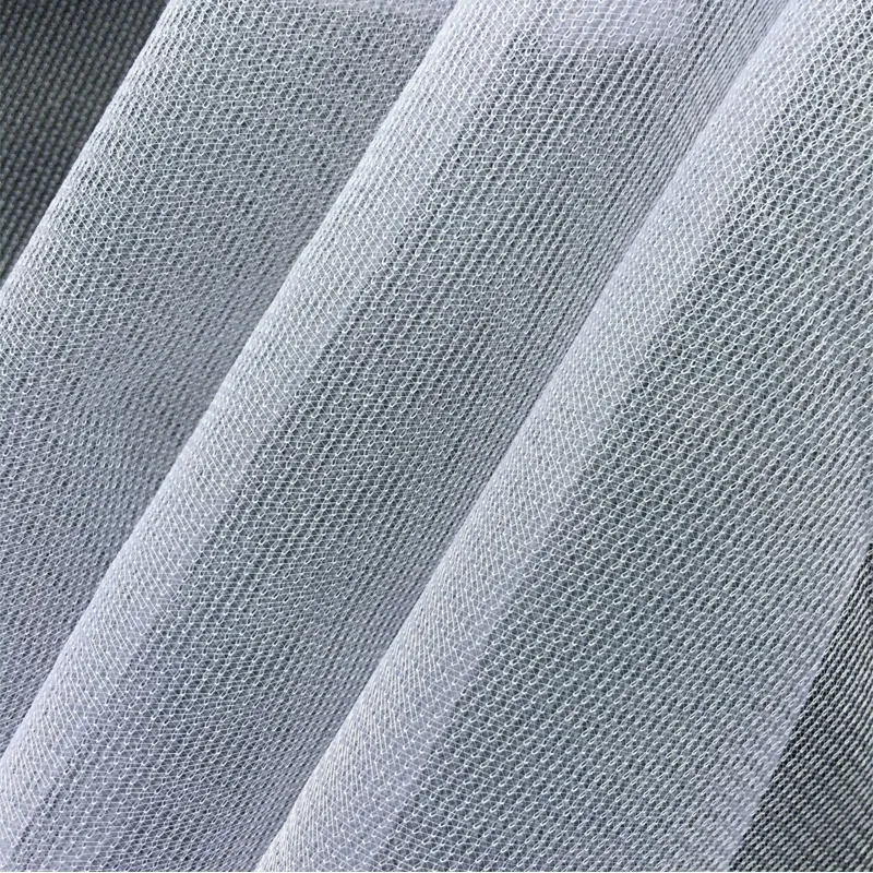 Durable Lightweight Polyester Tricot Tulle Fabric For Bridal Veils, Tutus, and Event Decorations