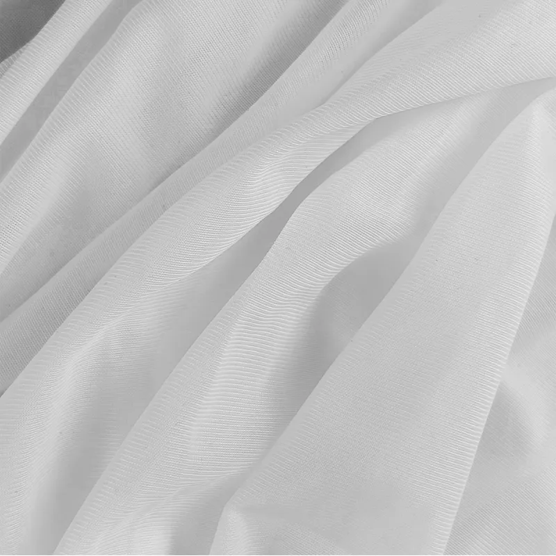 Lightweight Smooth 100% Nylon 45D Semi-Dull Plain Mesh Tricot Fabric