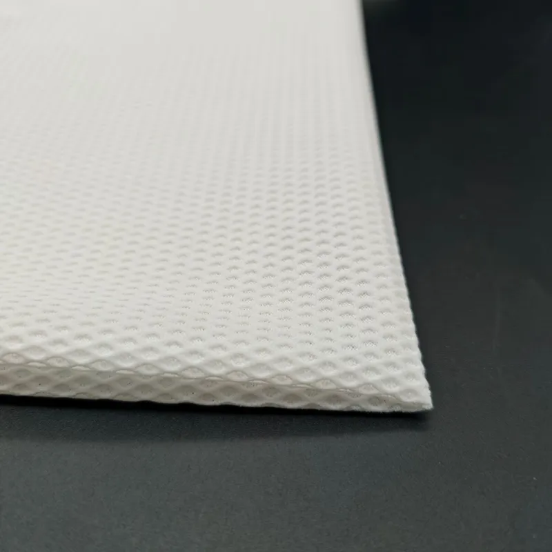 Poly Spandex 4-Way Stretch Honeycomb Bubble Knit Mesh Tricot Fabric For Activewear