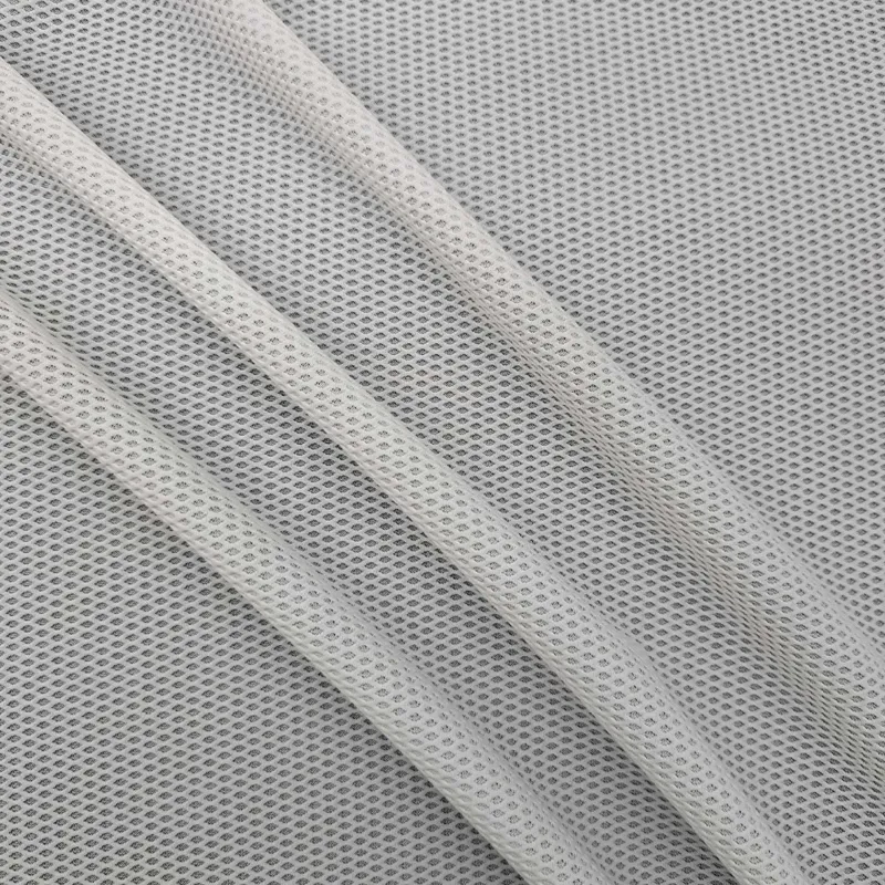 Poly Spandex 4-Way Stretch Honeycomb Bubble Knit Mesh Tricot Fabric For Activewear