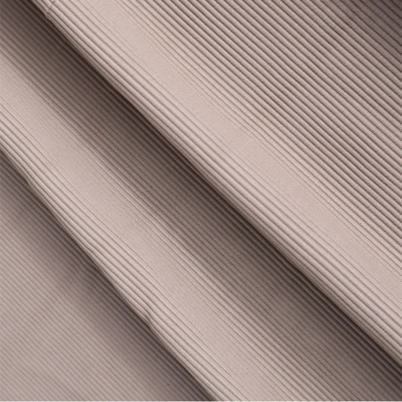 280GSM Polyester Spandex 4-Way Stretch 1x1 Ribbed Tricot Fabric For Activewear