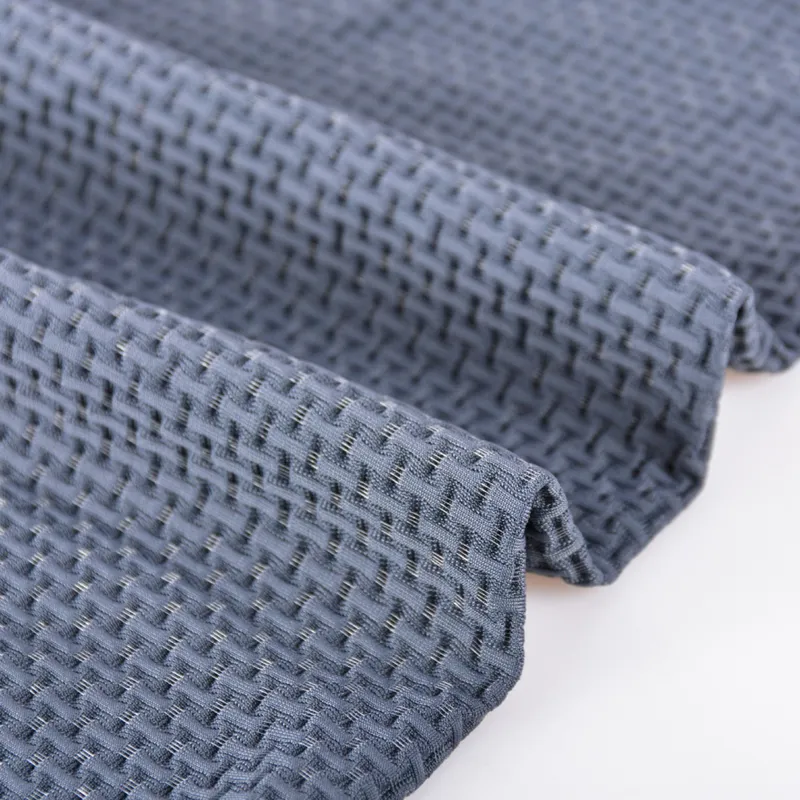 Nylon Spandex 4-Way Stretch 3D Textured Tricot Fabric For Athleisure