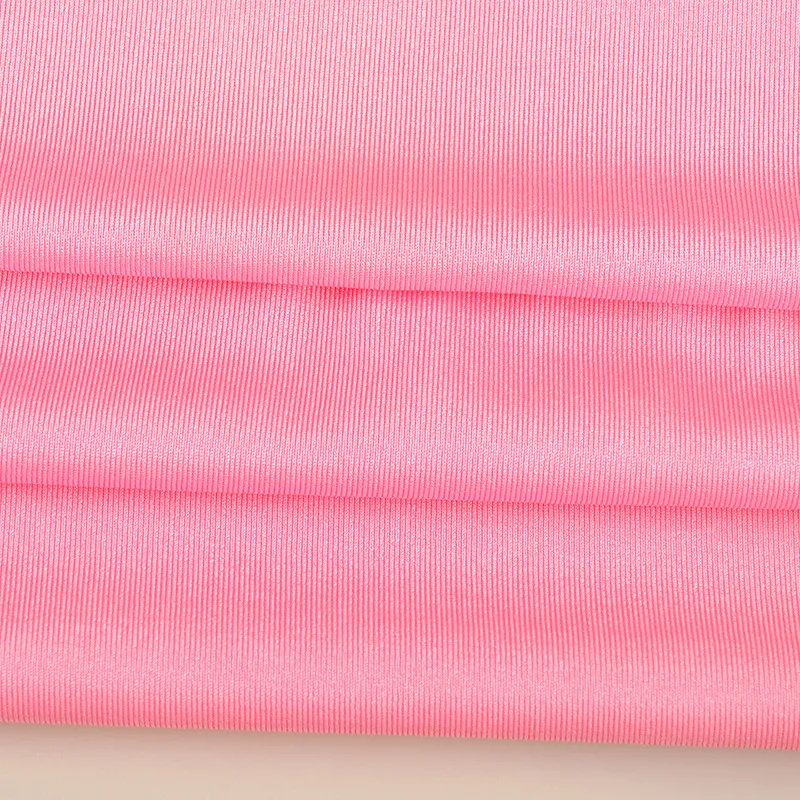 4-Way Stretch Shiny Polyester Spandex Tricot Fabric For Swimwear And Bikinis