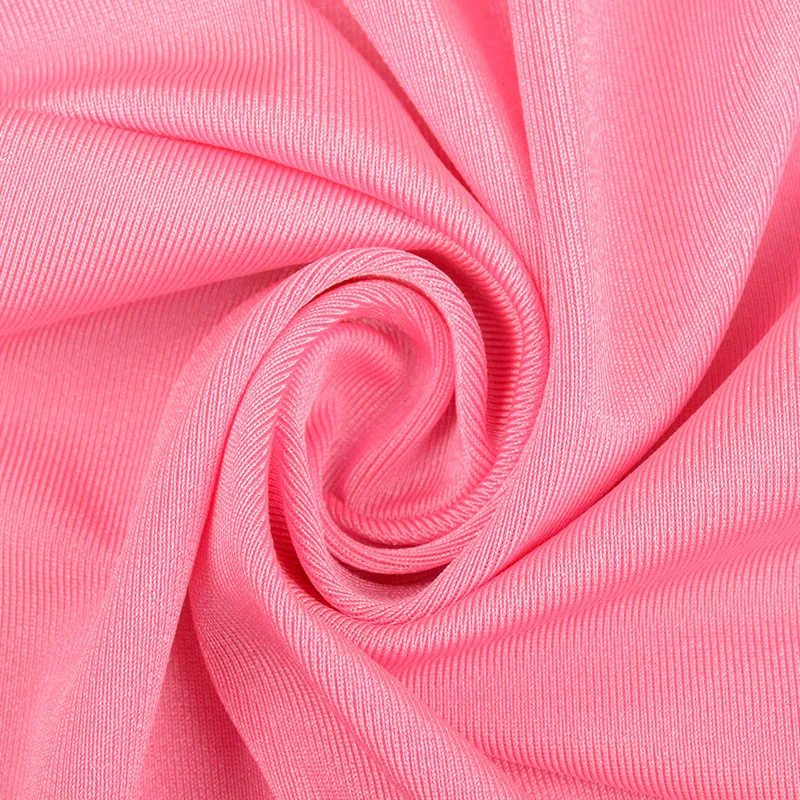 4-Way Stretch Shiny Polyester Spandex Tricot Fabric For Swimwear And Bikinis