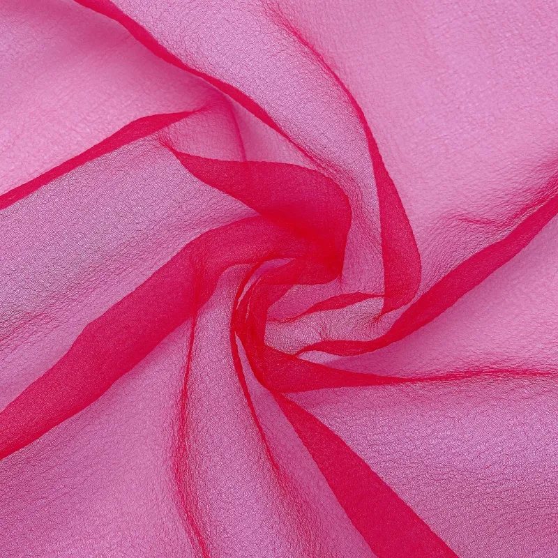 Lightweight 100% Polyester Seersucker Bubble Crepe Organza Fabric For Woven Dress and Bridal Wear