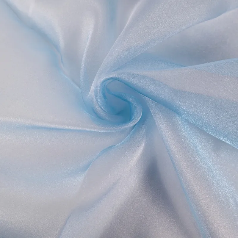 100% Polyester Lightweight Crystal Twinkle Sparkle Sheer Organza Fabric For Wedding Dresses