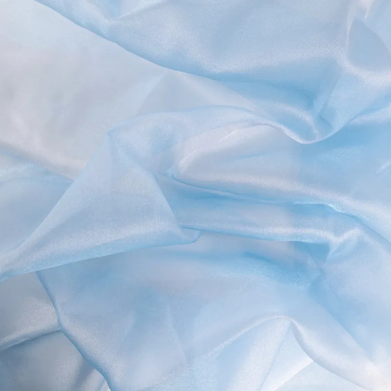 100% Polyester Lightweight Crystal Twinkle Sparkle Sheer Organza Fabric For Wedding Dresses