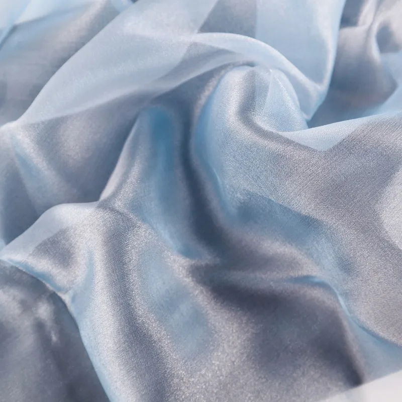 100% Polyester Lightweight Crystal Twinkle Sparkle Sheer Organza Fabric For Wedding Dresses