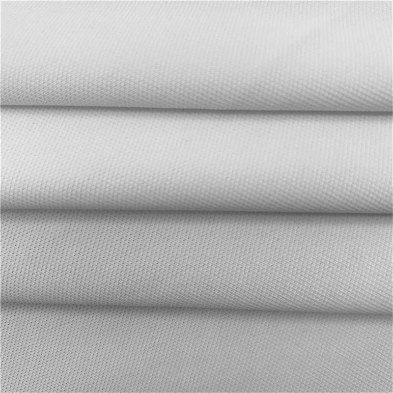 Matte Polyester Spandex Blend 4-Way Stretch Pique Fabric for Polo Shirt