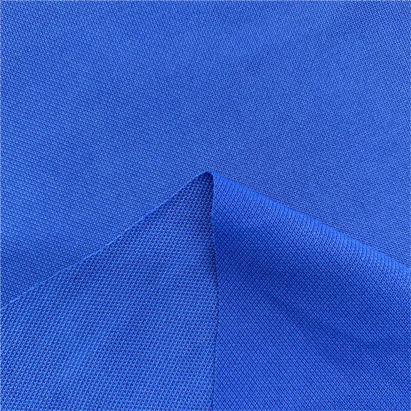 Matte Polyester Spandex Blend 4-Way Stretch Pique Fabric for Polo Shirt